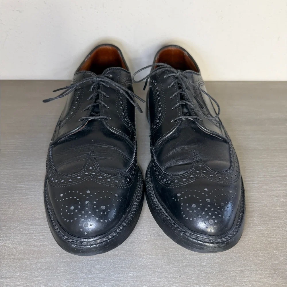 Allen Edmonds MacNeil Black Leather Wingtip Men's Dress Shoes Size 9.5 D Oxford
